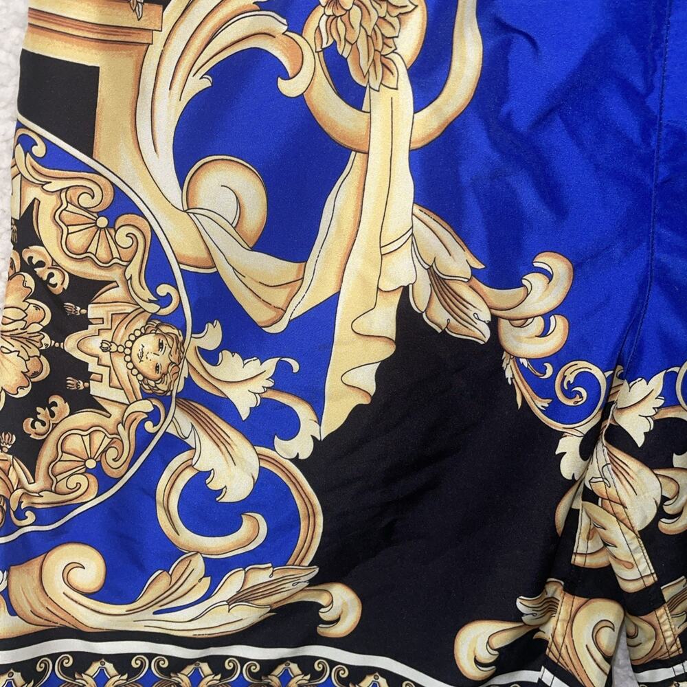 VERSACE Men's Barocco Swim Trunks Long Blue Size 7, US XL. Loud Luxury. - Picture 3 of 12